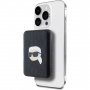 Karl Lagerfeld Embossed Karl Head външна батерия MagSafe с порт USB-C - 5 000 mAh - черна