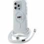 Калъф Karl Lagerfeld IML Karl Head с шнур и MagSafe за iPhone 15 Pro Max - прозрачен