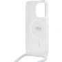 Калъф Karl Lagerfeld IML Karl Head с шнур и MagSafe за iPhone 15 Pro Max - прозрачен