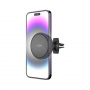 FIXED MagCool MagSafe 15W държач с активно охлаждане за вентилационната решетка за iPhone - черен