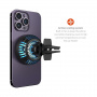 FIXED MagCool MagSafe 15W държач с активно охлаждане за вентилационната решетка за iPhone - черен