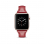 Стилна каишка от кожа за Apple Watch Ultra 49mm / 46mm / 45mm / 44mm / 42mm - червена