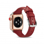 Стилна каишка от кожа за Apple Watch Ultra 49mm / 46mm / 45mm / 44mm / 42mm - червена