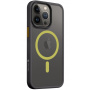Прозрачен калъф Tactical Hyperstealth 2.0 с MagSafe за iPhone 13 Pro - черно-жълто