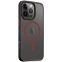 Прозрачен калъф Tactical Hyperstealth 2.0 с MagSafe за iPhone 13 Pro - черно-червено