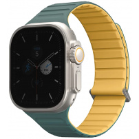 UNIQ Revix Evo двустранна каишка за Apple Watch Ultra 49 мм / 45 мм / 44 мм / 42 мм - петролно-жълто