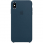 Оригинален Apple силиконов кейс за iPhone XS Max - морско зелено