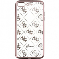 Guess 4G TPU калъф за iPhone 7 Plus / 8 Plus - златно розова