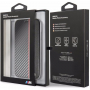 BMW Carbon Red Stripe Book калъф за iPhone XR - черна