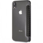 BMW Carbon Red Stripe Book калъф за iPhone XR - черна