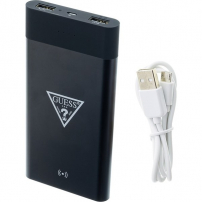 Guess външна батерия с безжично зареждане 8000mAh - черна