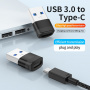 Адаптер за данни и зареждане OTG USB-A 3.0 / USB-C женски - син