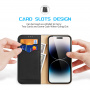 Кожен сгъваем калъф DUX DUCIS Hivo за iPhone 15 Pro - черно