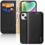 Кожен сгъваем калъф DUX DUCIS Hivo за iPhone 15 Plus - черно