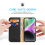 Кожен сгъваем калъф DUX DUCIS Hivo за iPhone 15 - черно