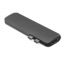 Хъб 7в1 - 2xUSB + четец на SD / TF карти + 2xUSB-C + HDMI за Macbook - сива