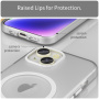 Матов прозрачен калъф с MagSafe за iPhone 16 Plus - бял