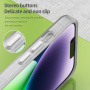 Матов прозрачен калъф с MagSafe за iPhone 16 Plus - бял