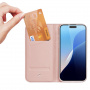 Сгъваем калъф DUX DUCIS Skin Pro за iPhone 16 Pro - розово-златен