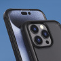 Калъф с рамка и закалено стъкло за iPhone 16 Pro Max - черно