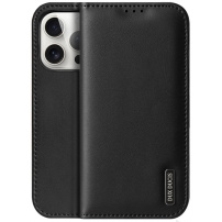 Кожен сгъваем калъф DUX DUCIS Hivo за iPhone 15 Pro - черно