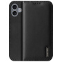 Кожен сгъваем калъф DUX DUCIS Hivo за iPhone 16 Plus - черно