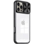 Калъф с плъзгащ се капак на обектива на камерата за iPhone 16 Pro Max - черен