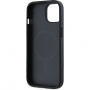 DKNY Silver Metal Logo кейс с MagSafe за iPhone 15 - черен