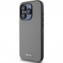 DKNY Silver Metal Logo кейс с MagSafe за iPhone 14 Pro - сив