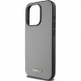 DKNY Silver Metal Logo кейс с MagSafe за iPhone 14 Pro - сив
