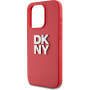 DKNY Stack Logo кейс с каишка за iPhone 15 Pro - червен