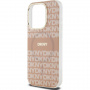 DKNY Repeat Pattern Tonal Stripe кейс с MagSafe за iPhone 13 Pro Max - розов