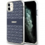 DKNY Repeat Pattern Tonal Stripe калъф с MagSafe за iPhone 11 - тъмносин