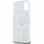 DKNY Repeat Pattern Tonal Stripe калъф с MagSafe за iPhone 11 - тъмносин