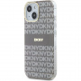DKNY Repeat Pattern Tonal Stripe кейс с MagSafe за iPhone 14 - бежов