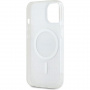 DKNY Repeat Pattern Tonal Stripe кейс с MagSafe за iPhone 14 - бежов