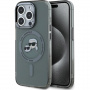 Karl Lagerfeld IML K&CH Heads Metal Frame кейс с MagSafe за iPhone 15 Pro Max - черен