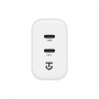 Tactical Base Plug Dual адаптер за зареждане с 2x USB-C порта - 40W - бял