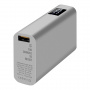 Tactical EDC Brick powerbank от неръждаема стомана с USB-C / USB-A портове - 9 600 mAh - сребрист