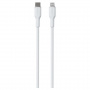 PURO Soft кабел за зареждане и пренос на данни USB-C / Lightning за iPhone / iPad / iPod / AirPods - 1,5 м - бял