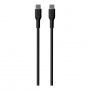 PURO Soft кабел за зареждане и пренос на данни USB-C / USB-C за iPhone / iPad / AirPods - 1,5 м - черен