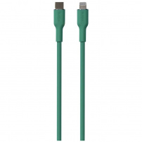 PURO Soft кабел за зареждане и пренос на данни USB-C / Lightning за iPhone / iPad / iPod / AirPods - 1,5 м - зелен