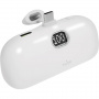 PURO Power Plug джобна powerbank с вграден USB-C конектор - 5 000 mAh - бяла