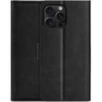 Сгъваем калъф от PU кожа за iPhone 16 Pro - черно