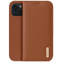 Кожен сгъваем калъф DUX DUCIS Hivo за iPhone 15 - кафяво