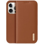 Кожен сгъваем калъф DUX DUCIS Hivo за iPhone 15 Pro - кафяво