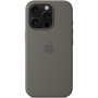 Оригинален Apple силиконов капак с MagSafe за iPhone 16 Pro - рок сив
