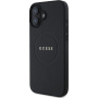 Guess Grained Classic Logo Cover с MagSafe за iPhone 16 Plus - черен