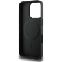 Guess Grained Classic Logo Cover с MagSafe за iPhone 16 Pro Max - черен