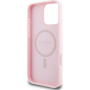 Guess Grained Classic Logo Cover с MagSafe за iPhone 16 Pro - Розов